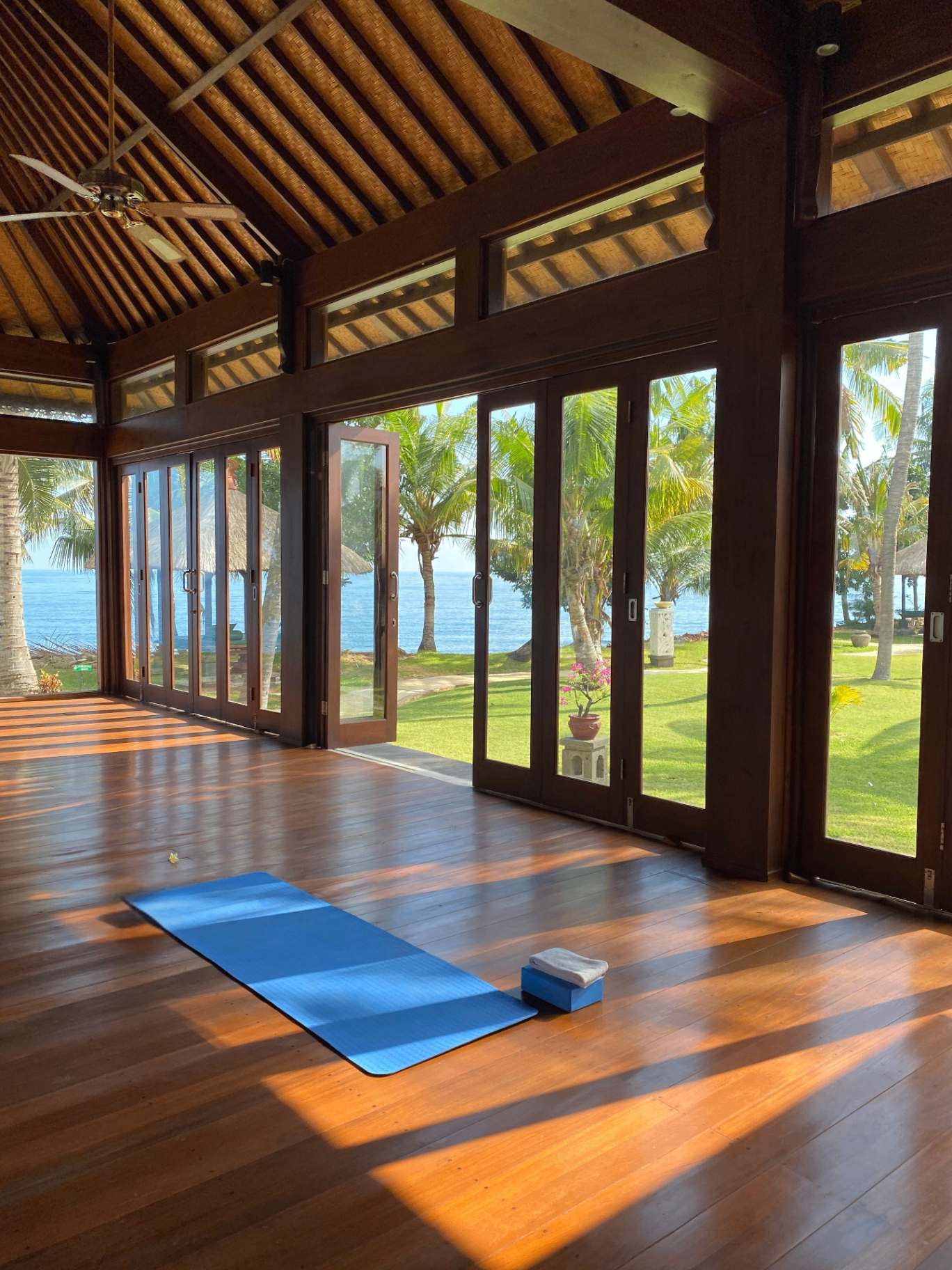 Balinese pavilion yoga space
